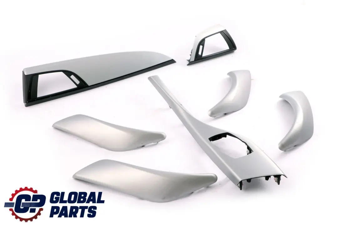 BMW 1 Series 2 F20 F21 Set Decor Trim Dashboard Handle Cover Brushed Aluminium