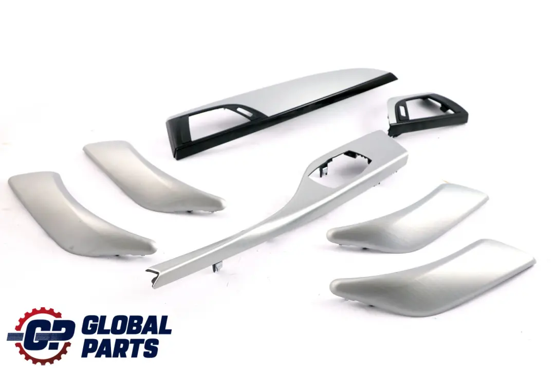 BMW 1 Series 2 F20 F21 Set Decor Trim Dashboard Handle Cover Brushed Aluminium