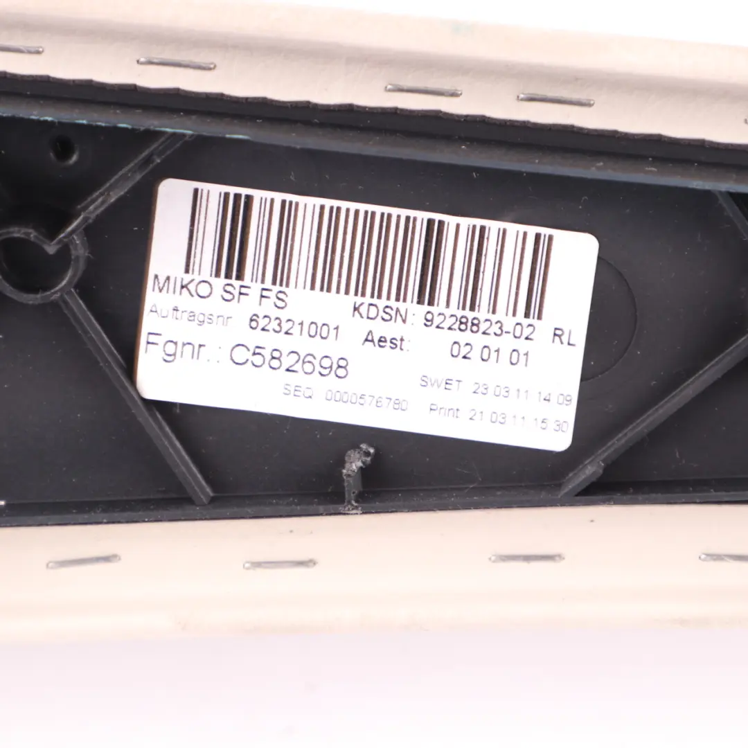 Trim BMW F12 F13 Centre Tunnel Console Right O/S Panel Elfenbein Weiss 9228823