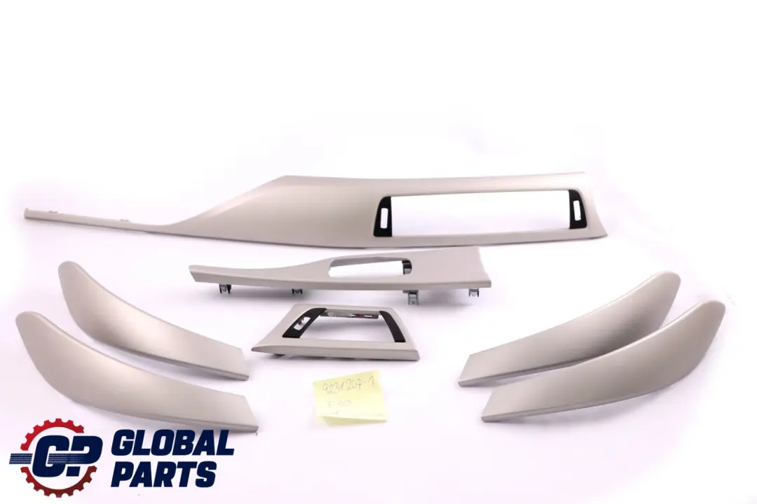 BMW 3 Series F30 Set Interior Trim Strip Dashboard Cover Satinsilber Silver