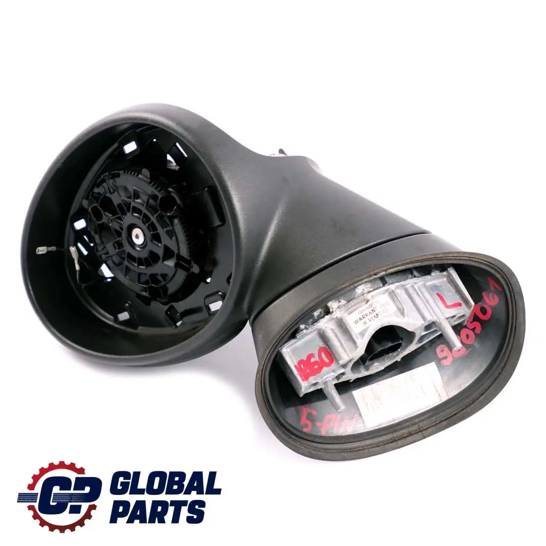 Mini Countyman R60 Heated Left Base Wing Mirror Door N/S Black 5 Pins