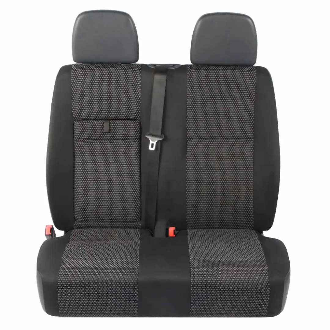 Front Seat Mercedes W906 Sprinter Double Left N/S Cloth Black Brasao Fabric