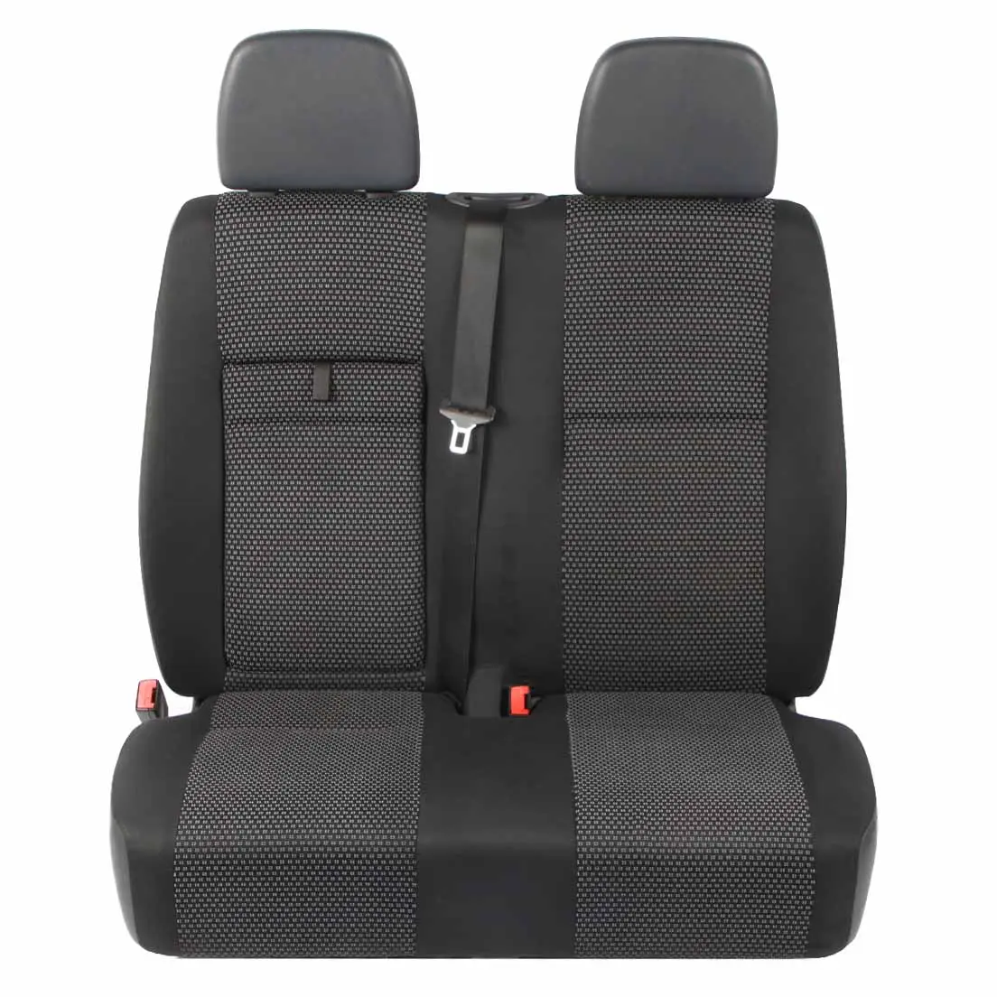 Front Seat Mercedes W906 Sprinter Double Left N/S Cloth Black Brasao Fabric