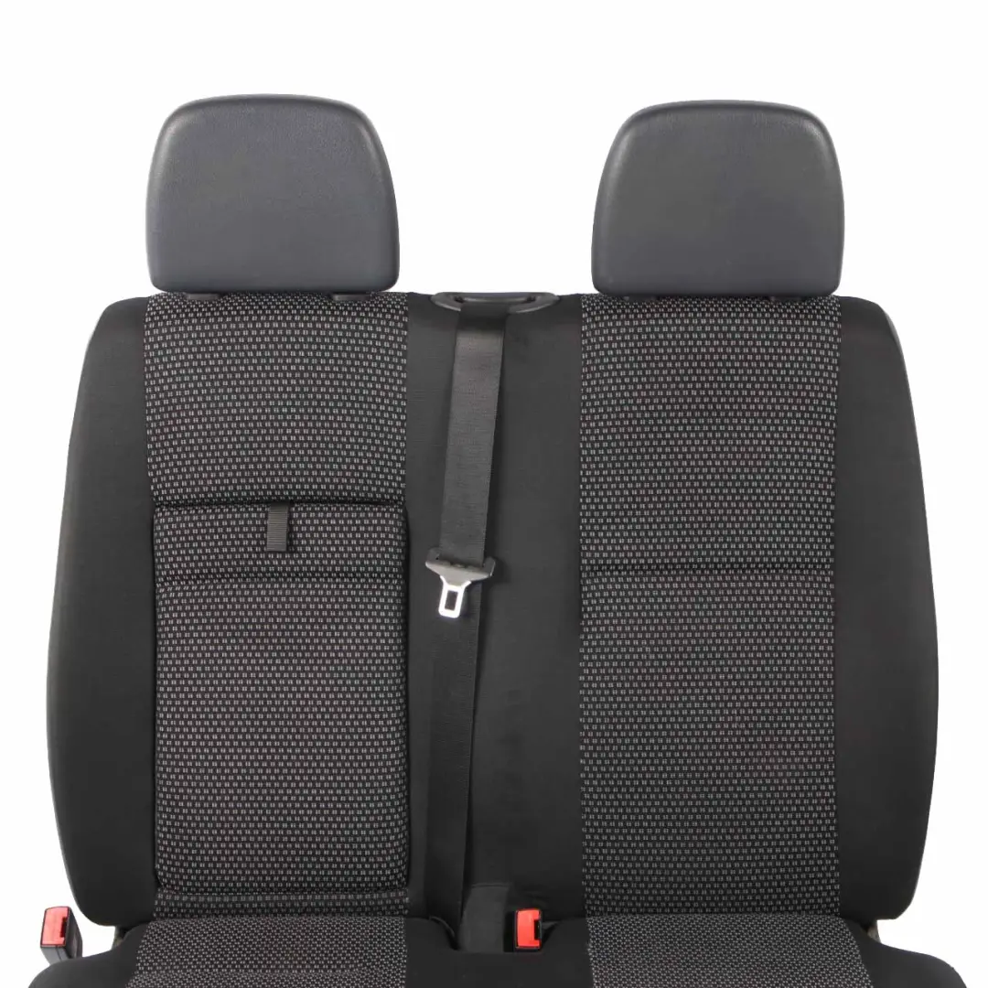 Front Seat Mercedes W906 Sprinter Double Left N/S Cloth Black Brasao Fabric