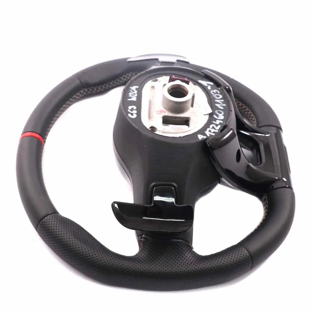 Steering Wheel Mercedes W204 C63 AMG Black Leather Sport Paddle Shift + Screen