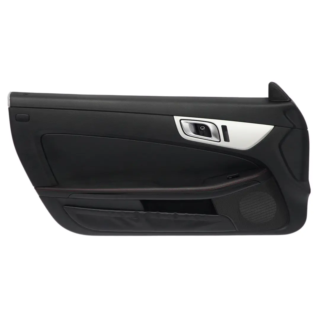 Door Card Mercedes SLK R172 Front Left N/S Black Leather Red Thread