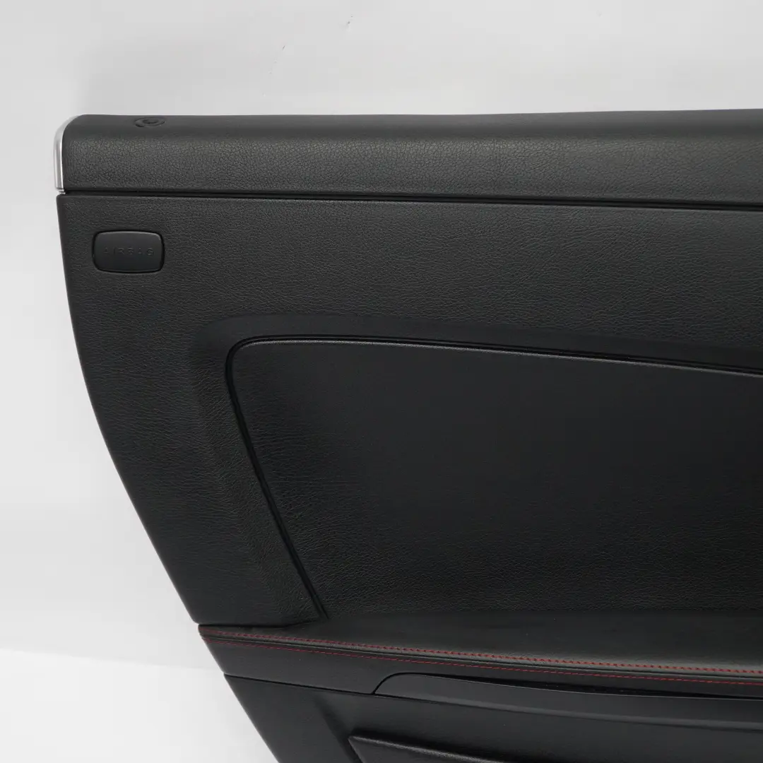 Door Card Mercedes SLK R172 Front Left N/S Black Leather Red Thread