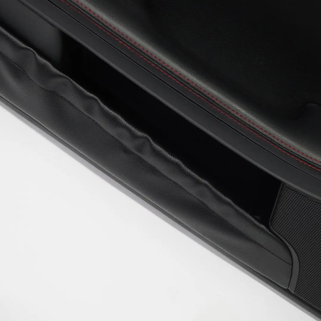Door Card Mercedes SLK R172 Front Left N/S Black Leather Red Thread