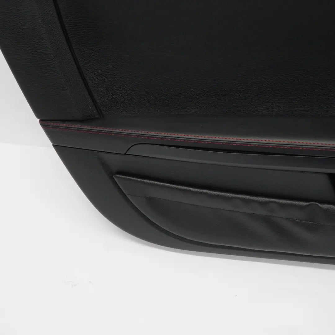 Door Card Mercedes SLK R172 Front Left N/S Black Leather Red Thread