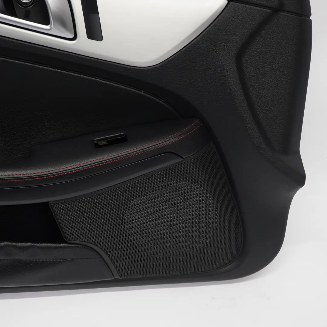 Door Card Mercedes SLK R172 Front Left N/S Black Leather Red Thread