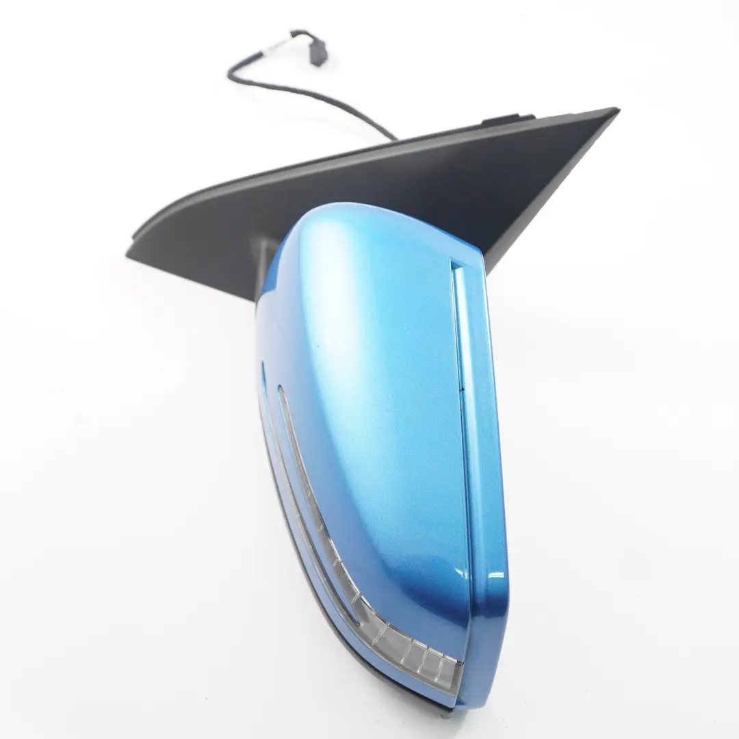 Mercedes W176 Wing Mirror Door Left N/S Outside South Seas Blue Metallic - 162