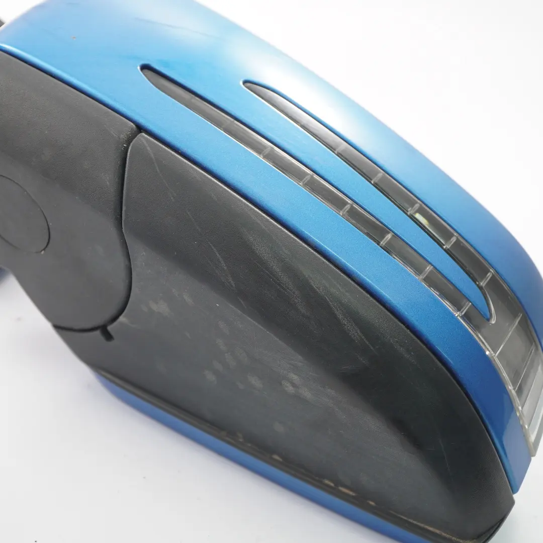 Mercedes W176 Wing Mirror Door Left N/S Outside South Seas Blue Metallic - 162