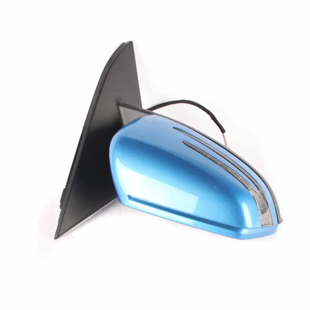 Mercedes-Benz A W176 Right O/S Outside Wing Door Mirror South Sea Blue Metallic