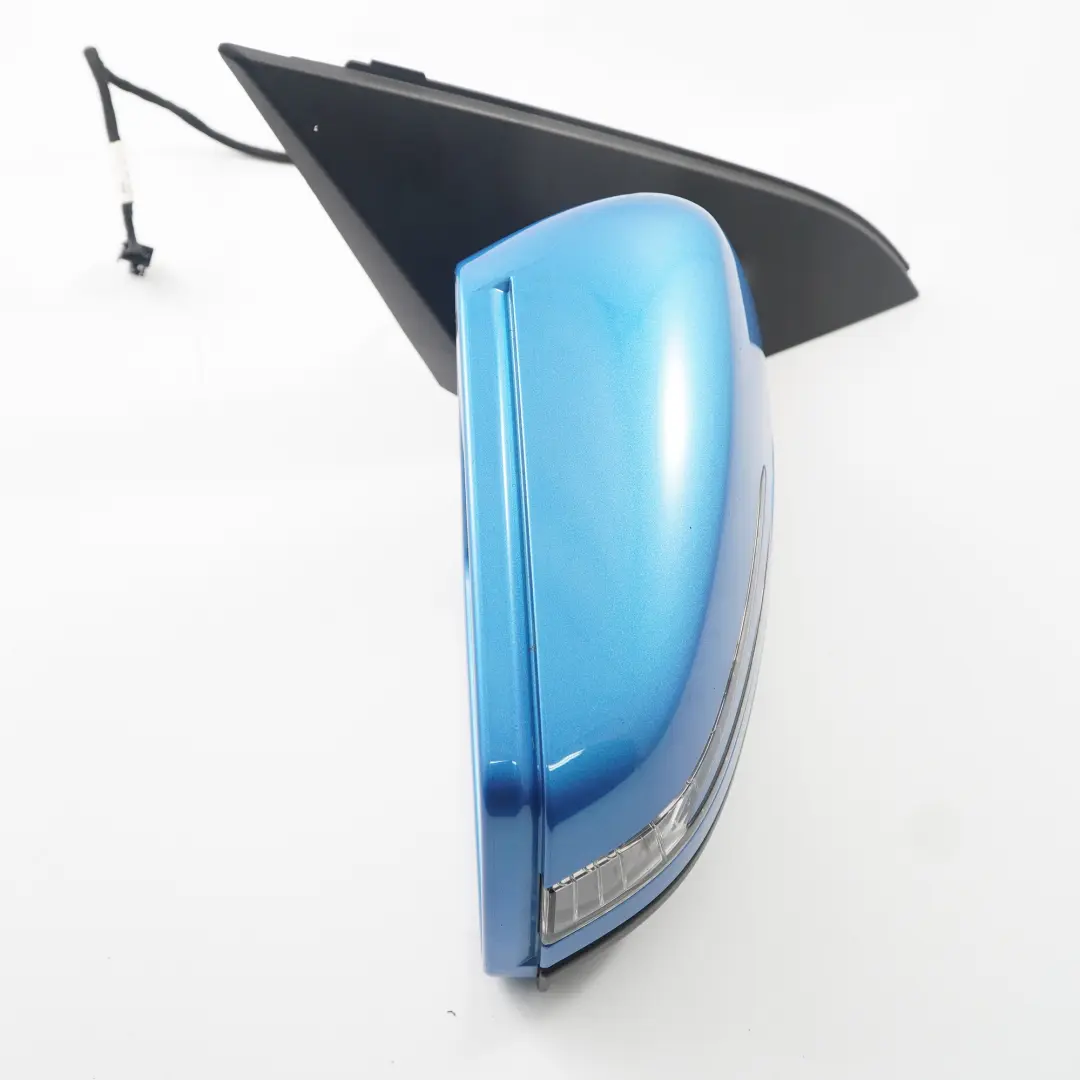 Mercedes W176 Wing Mirror Door Right O/S Outside South Sea Blue Metallic - 162