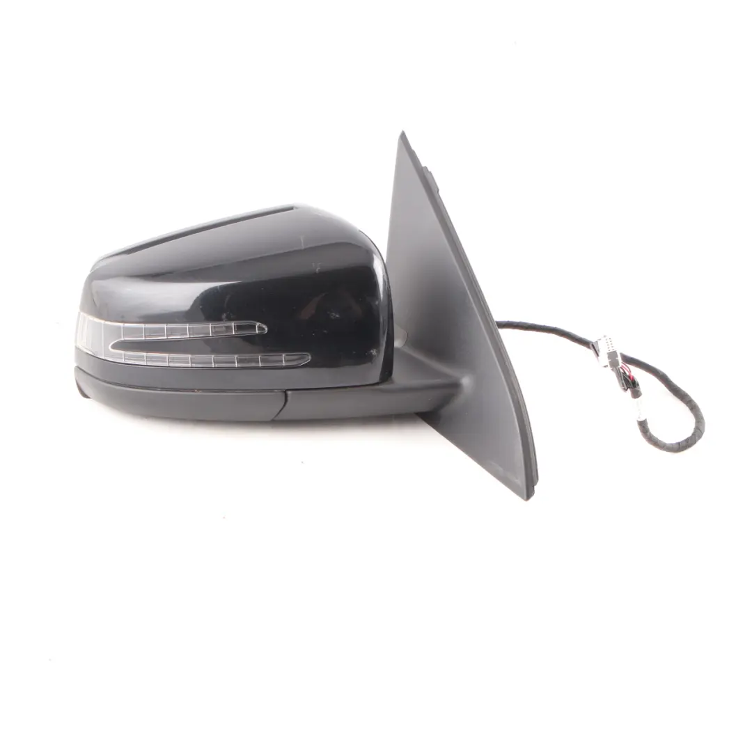 Mercedes W176 Wing Mirror Door Right O/S Power Fold Cosmos Black Metallic - 191