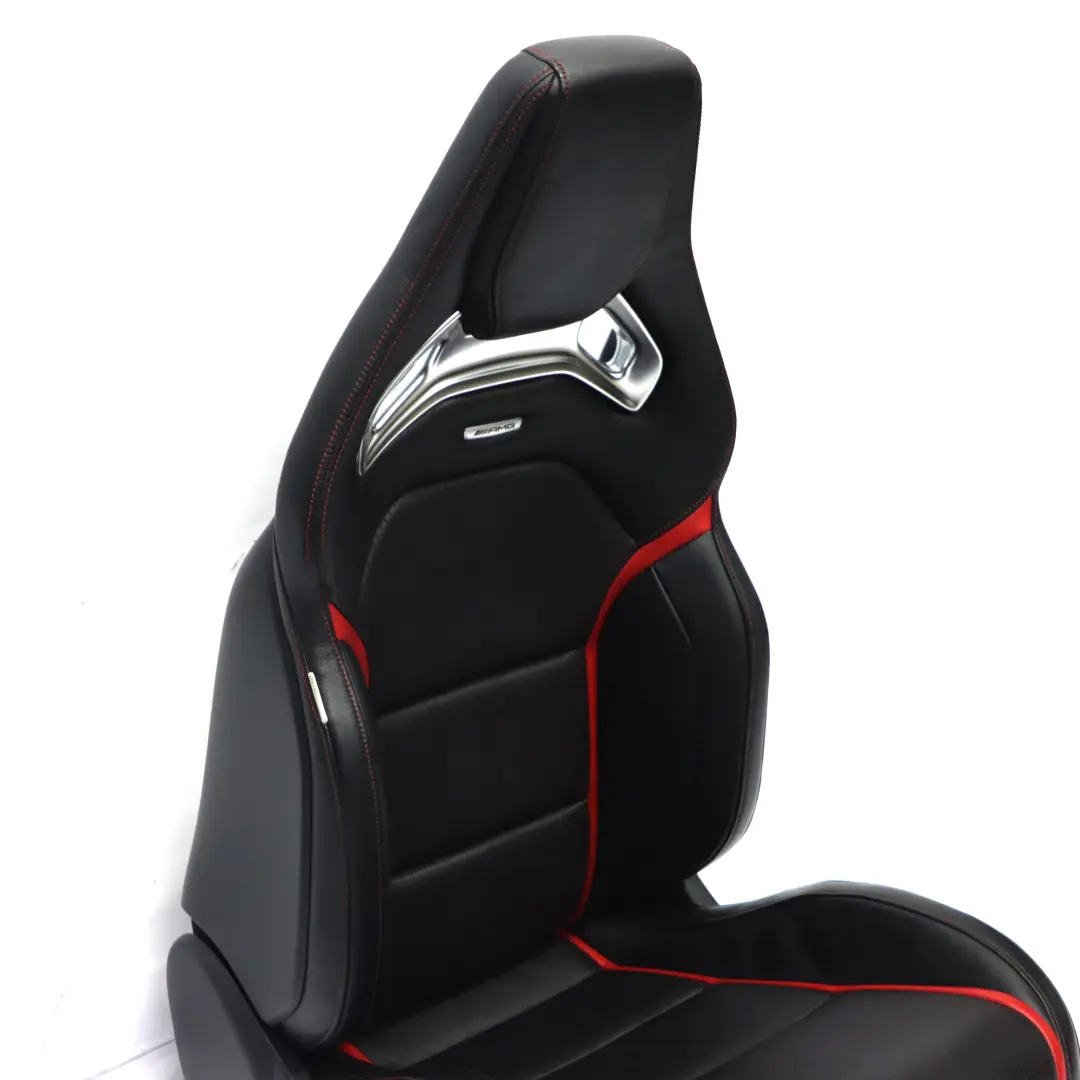 Front Seat Mercedes C117 W176 Left N/S AMG Leather Black Red Heated Memory