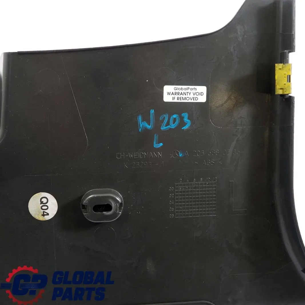 Mercedes-Benz W203 Lateral Panel Trim Footwell Trim Front Left A2036880306