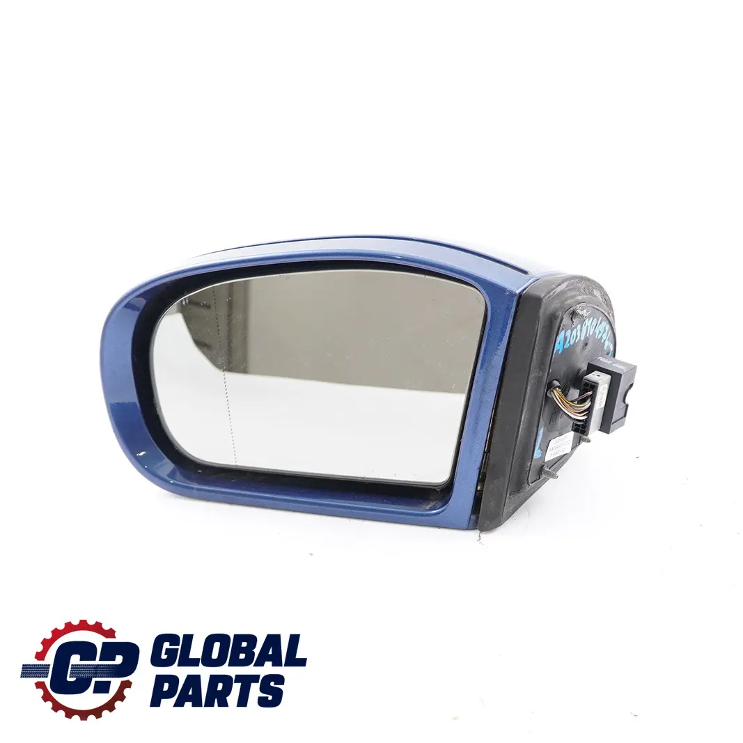 Mercedes-Benz C-Class W203 Left N/S Door Wing Mirror Jaspisblau Metallic - 345