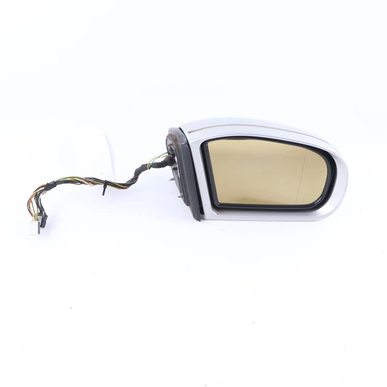 Mercedes W211 Wing Mirror Door Right O/S Power Fold Brilliant Silver - 9744