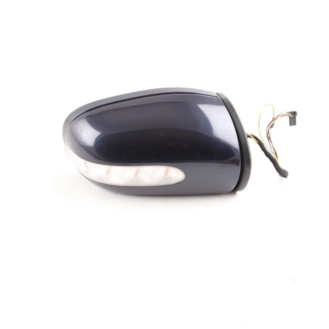 Mercedes W203 Wing Mirror Power Fold Door Right O/S Outside Tanzanite Blue - 359