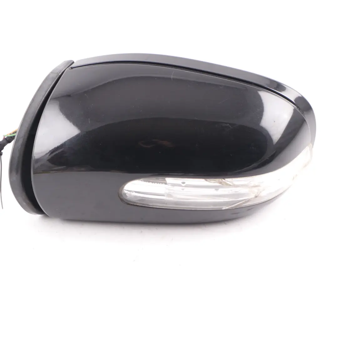 Mercedes W203 Wing Mirror Power Fold Door Left N/S Obsidian Black Metallic - 197