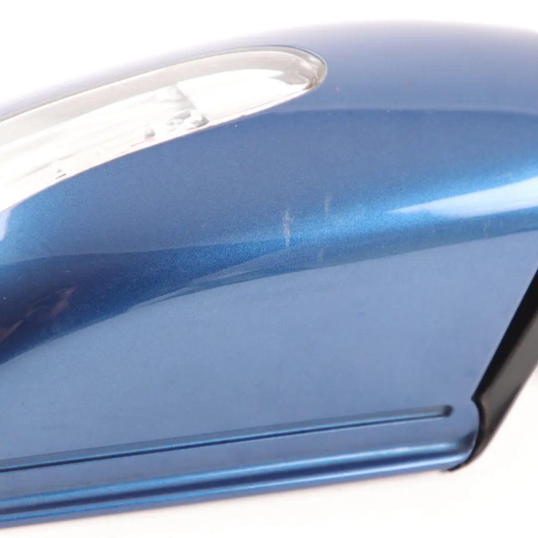 Mercedes W203 Wing Mirror Door Right O/S Auto Dip Power Fold Jaspis Blue - 345