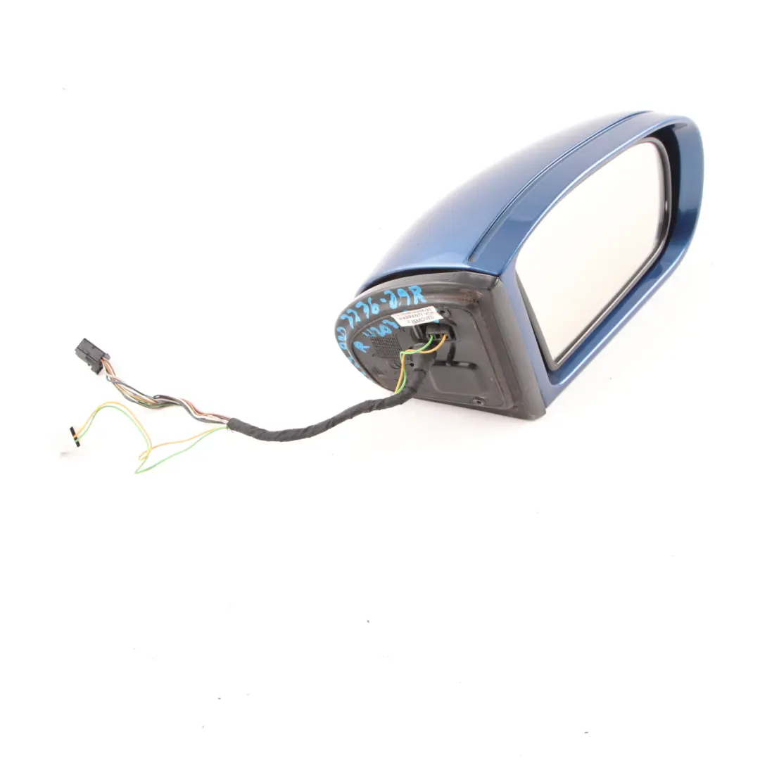 Mercedes W203 Wing Mirror Door Right O/S Auto Dip Power Fold Jaspis Blue - 345