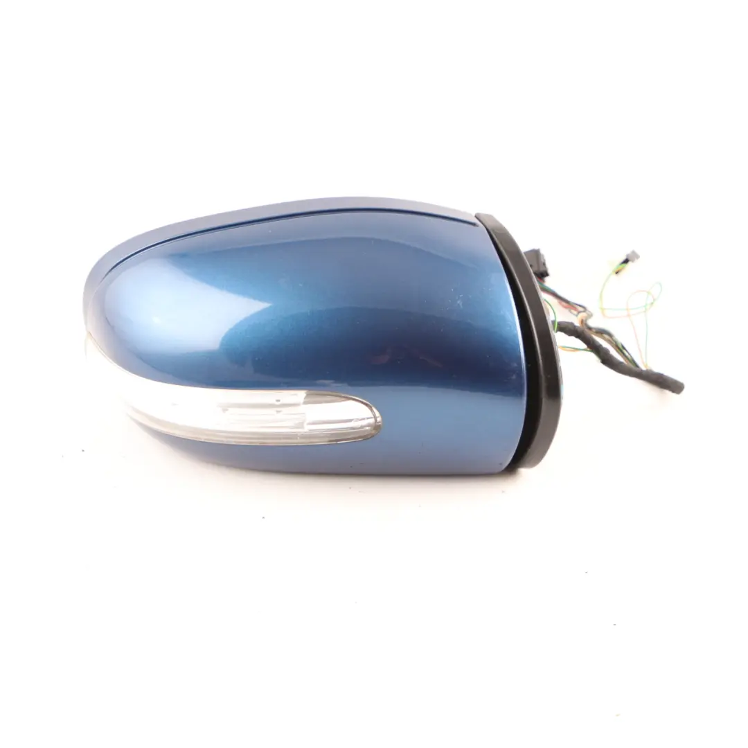 Mercedes W203 Wing Mirror Door Right O/S Auto Dip Power Fold Jaspis Blue - 345