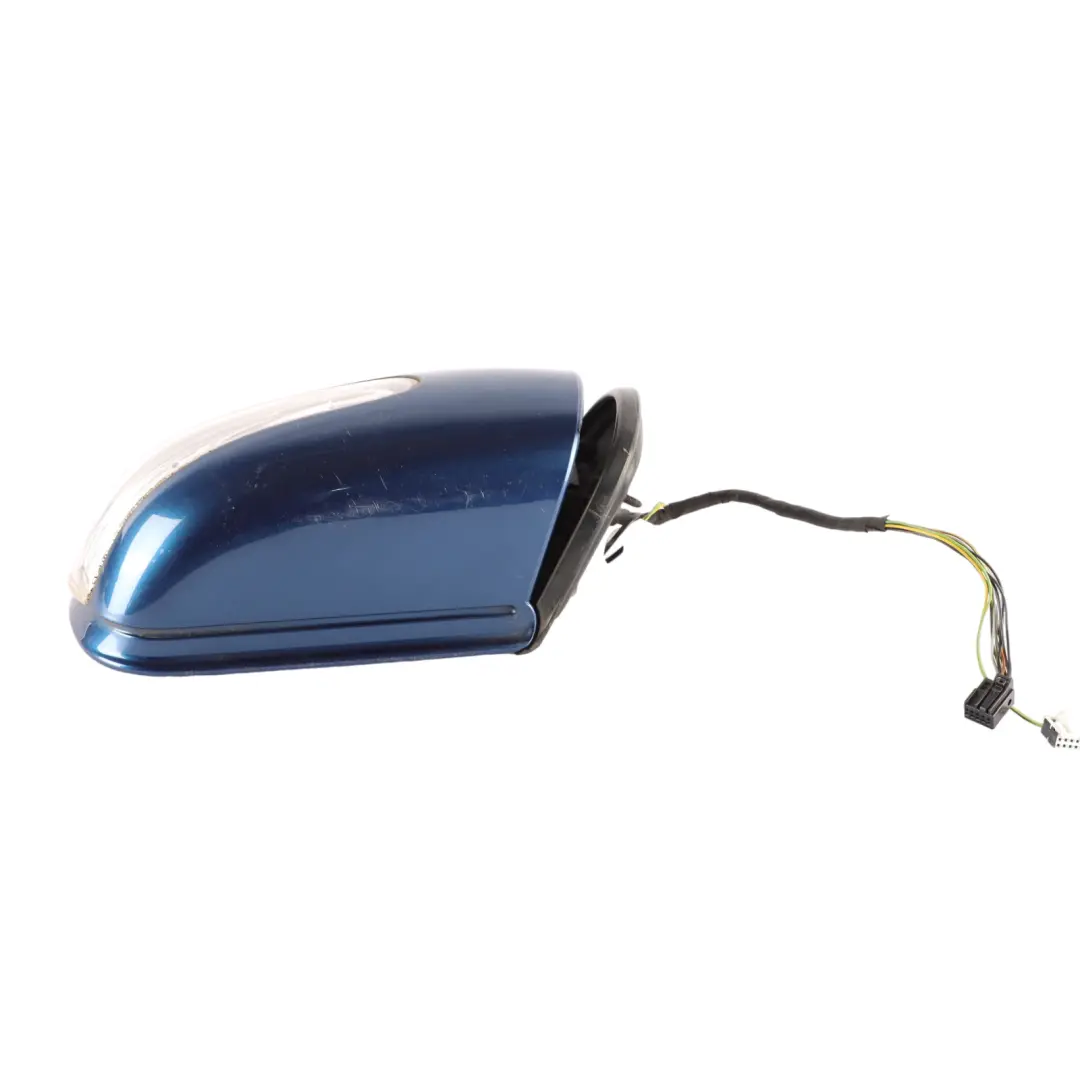 Mercedes W203 Wing Mirror Door Right O/S Auto Dip Power Fold Jaspis Blue - 345