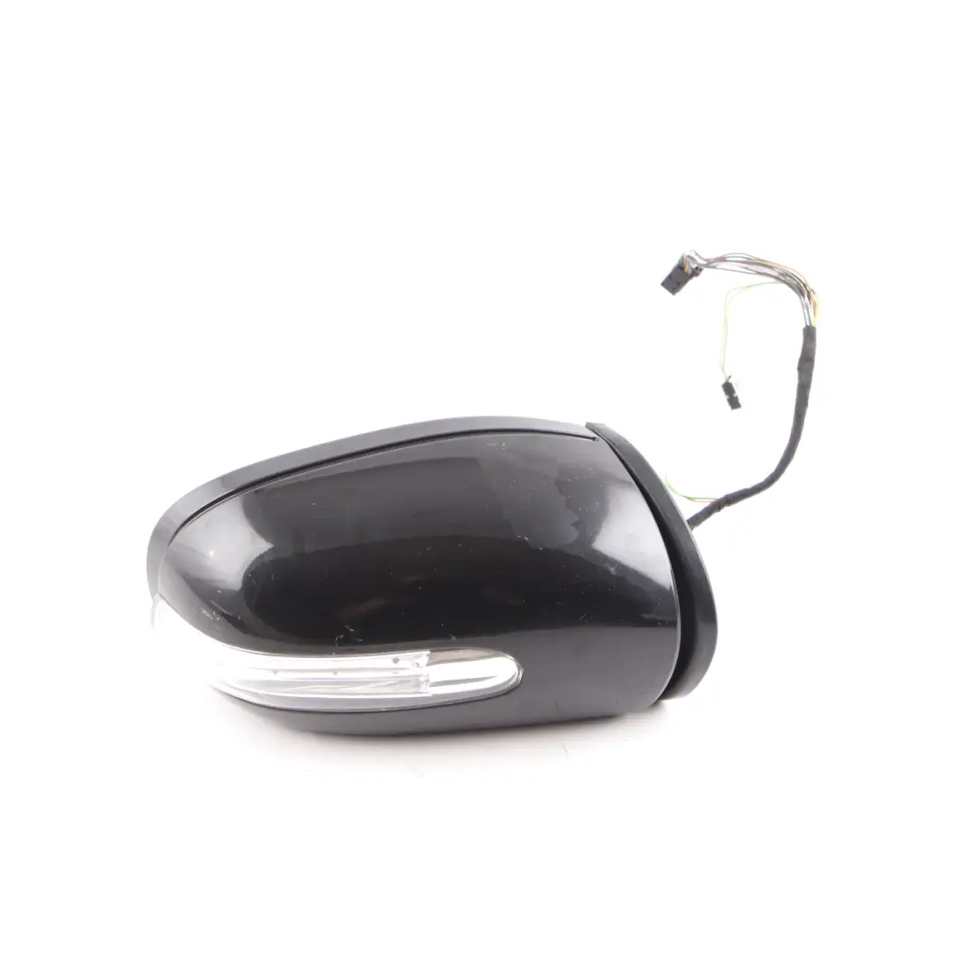 Mercedes W203 Wing Mirror Door Right O/S Auto Dip Power Fold Obsidian Black 197