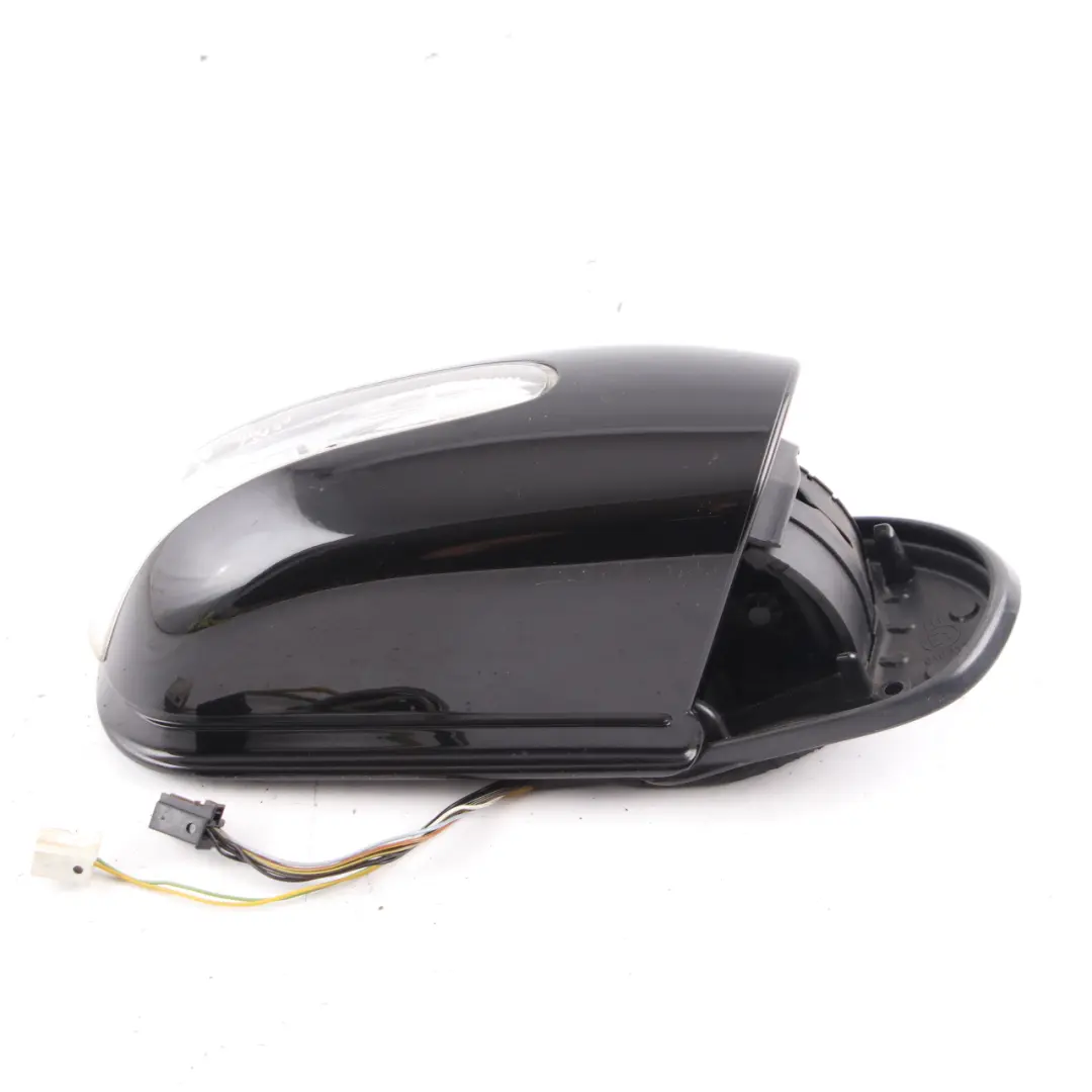 Mercedes W203 Wing Mirror Door Right O/S Auto Dip Power Fold Obsidian Black 197