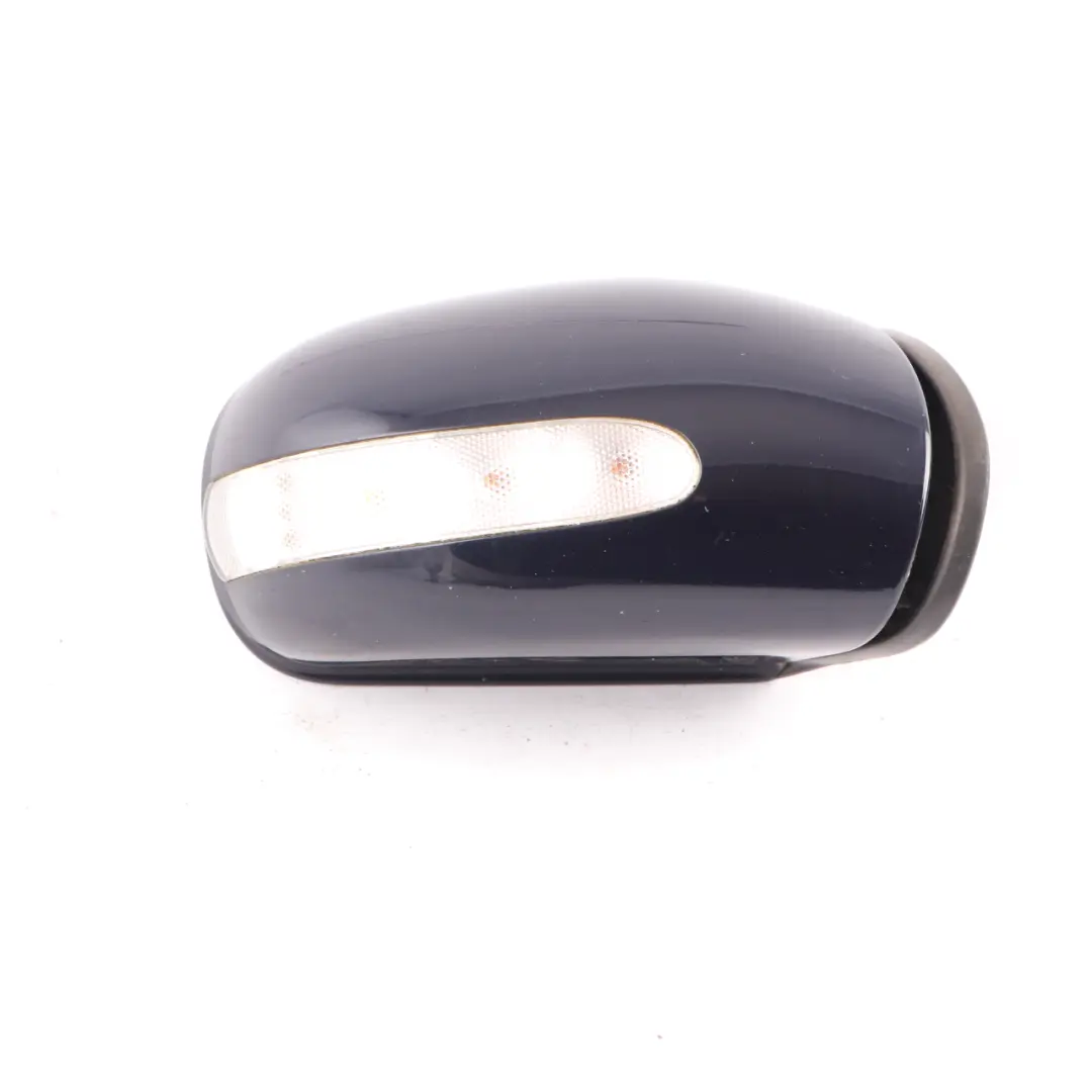 Mercedes W203 Wing Mirror Right O/S Door Auto Dip Folding Tanzanite Blue - 359