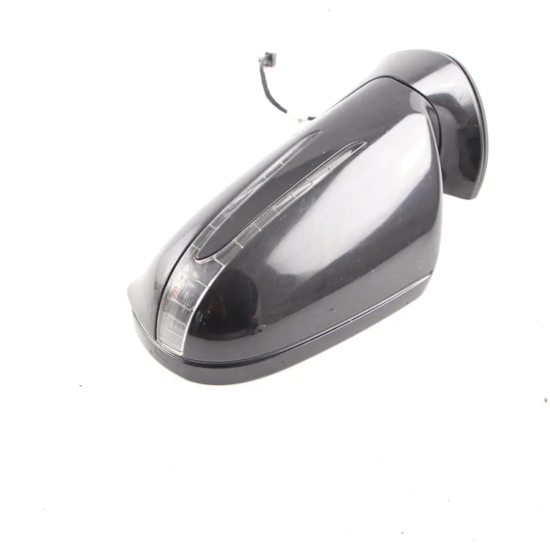 Mercedes CL203 Wing Mirror Power Fold Left Door N/S Obsidian Black Metallic 197