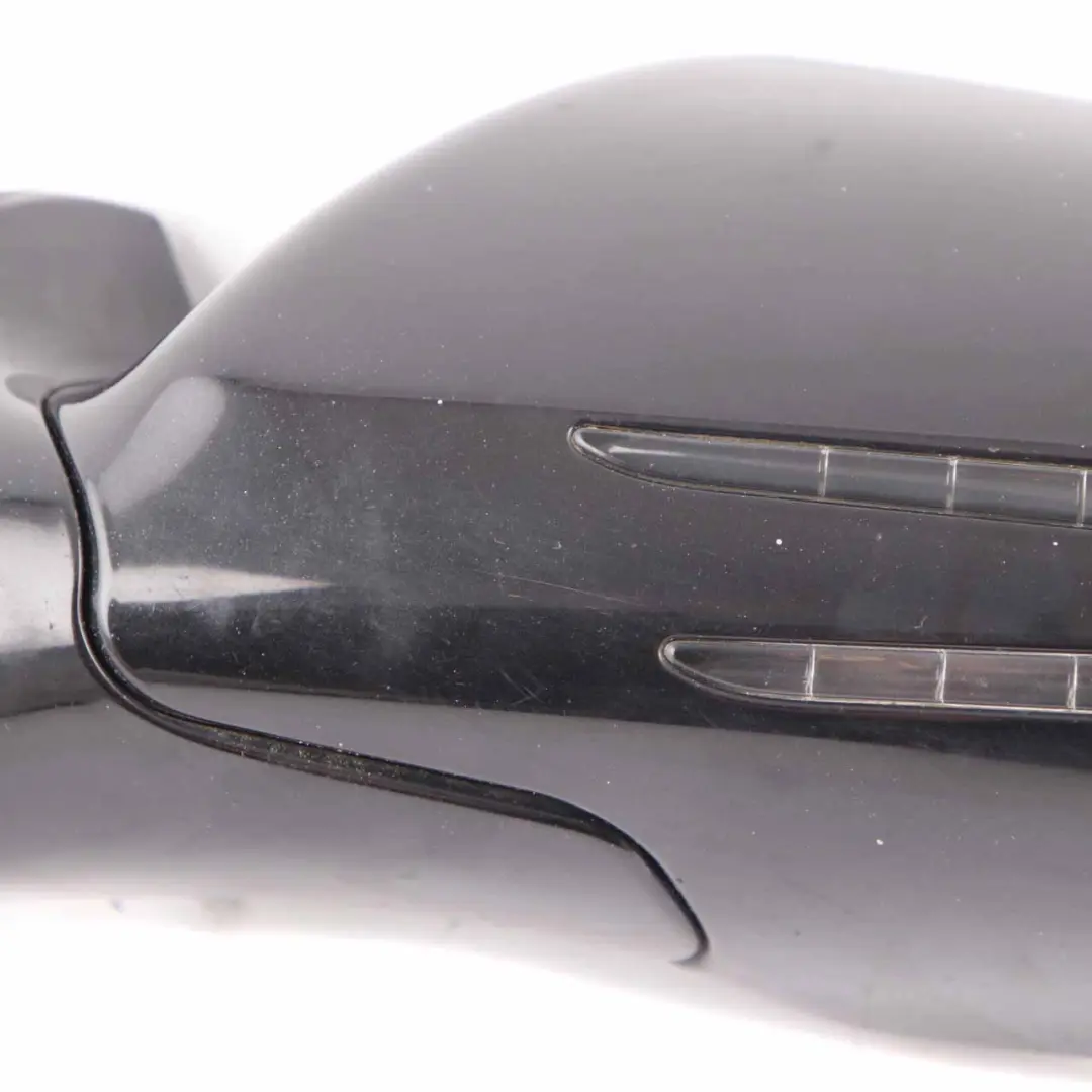 Mercedes CL203 Wing Mirror Power Fold Left Door N/S Obsidian Black Metallic 197