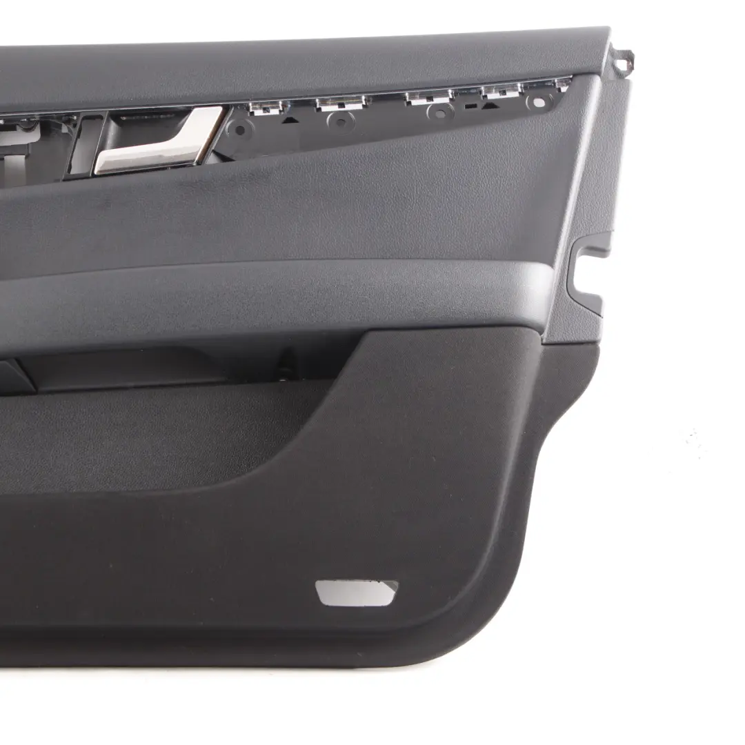 Mercedes W204 Front Right O/S Door Card Trim Panel Black Imitation Leather