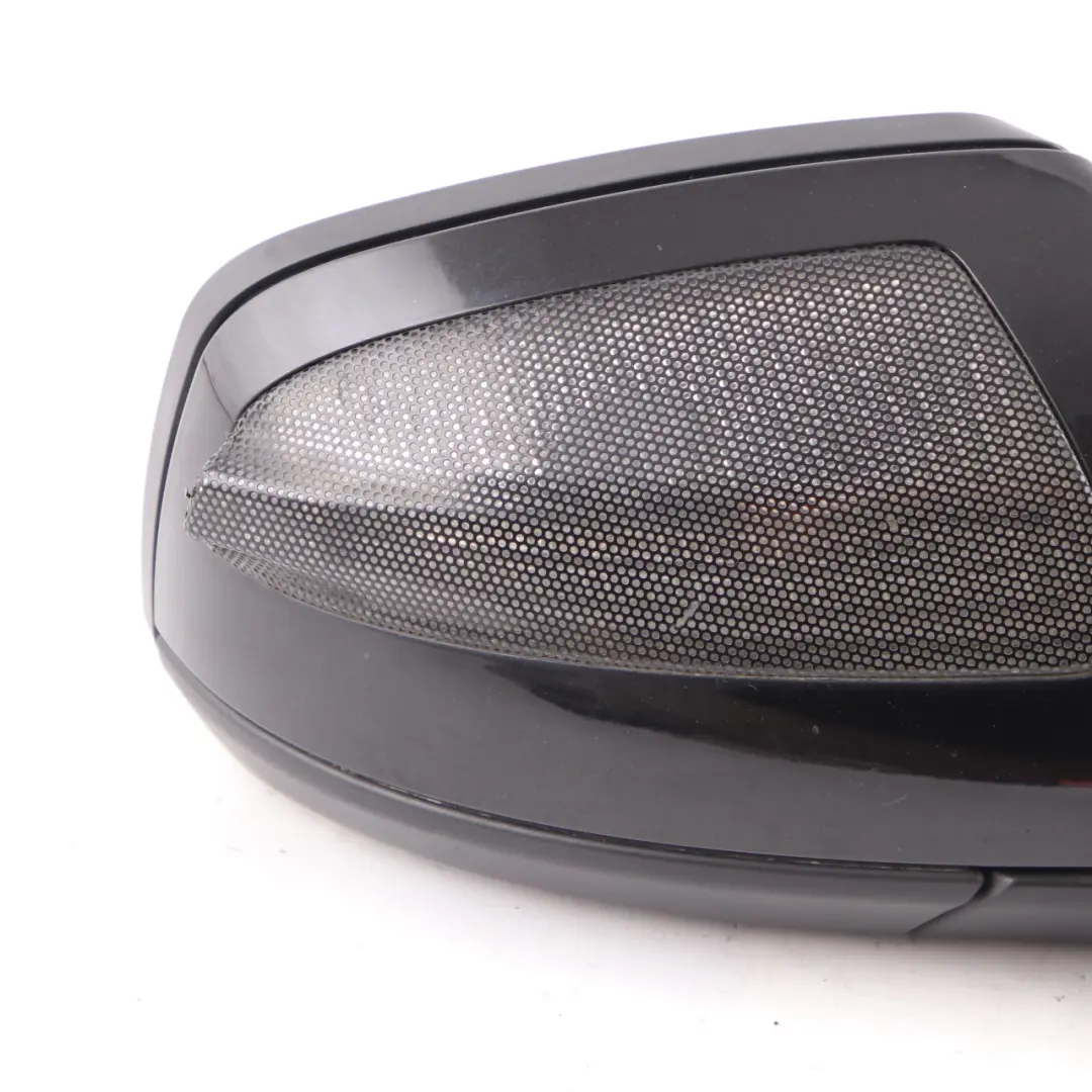 Mercedes W204 Wing Mirror Power Fold Door Right O/S Obsidian Black Metallic 197