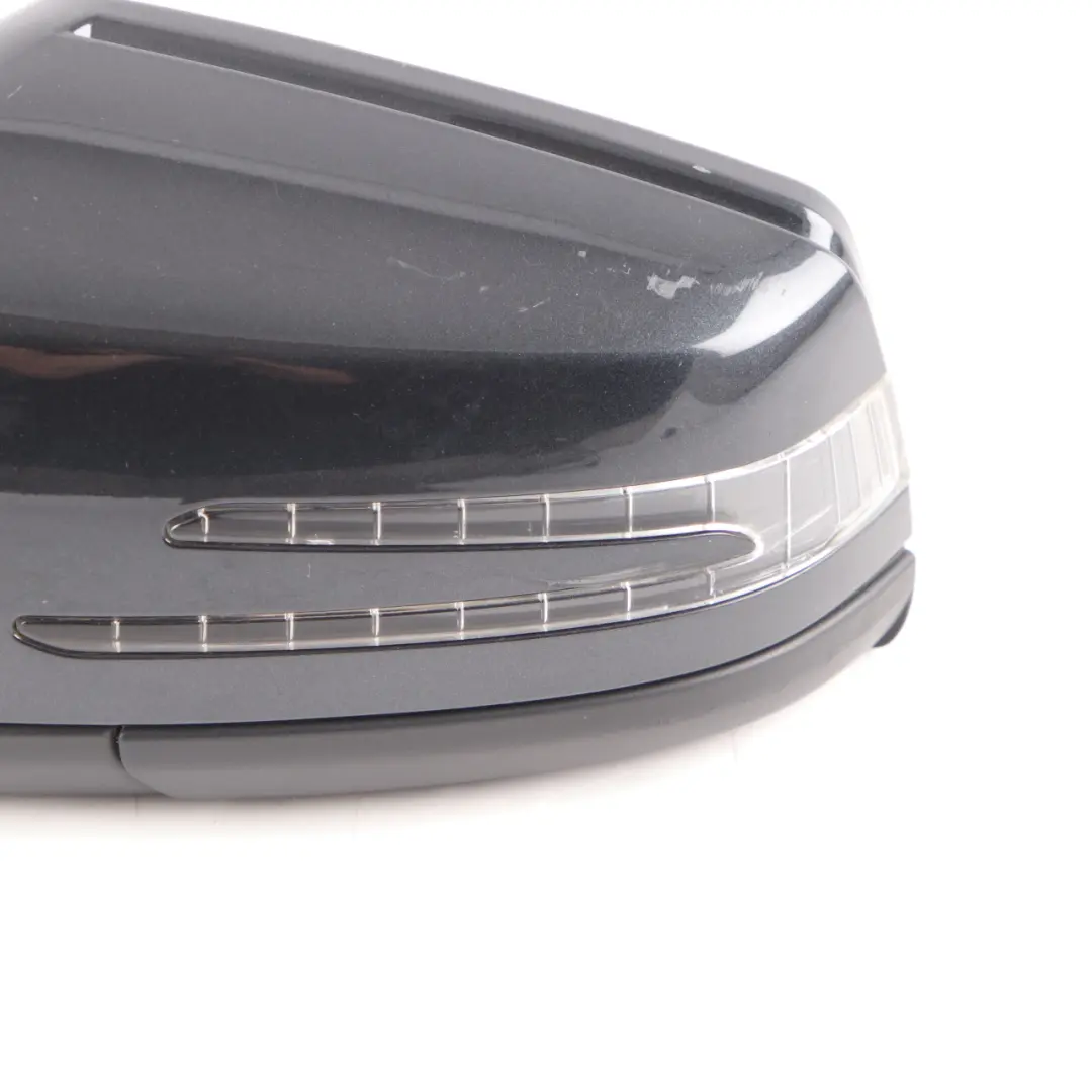 Mercedes W204 Wing Mirror Outside Power Fold Door Left N/S Magnetite Black - 183