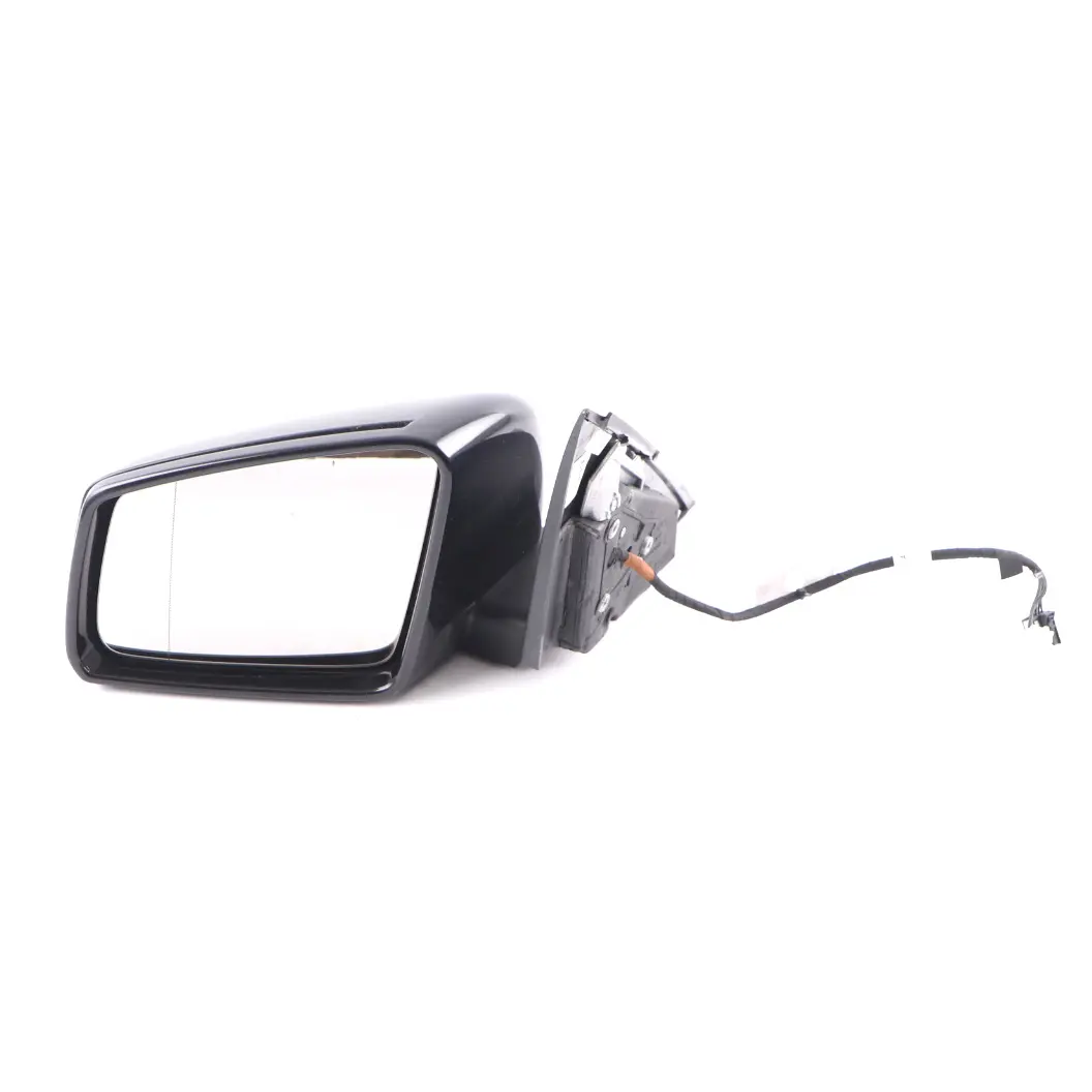 Mercedes W204 Wing Mirror Door Left N/S Auto Dip Obsidian Black - 197