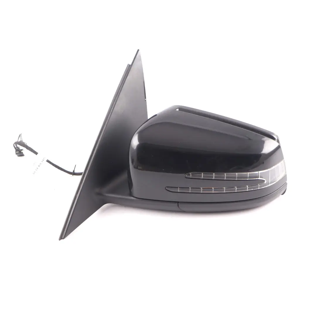 Mercedes W204 Wing Mirror Door Left N/S Auto Dip Obsidian Black - 197