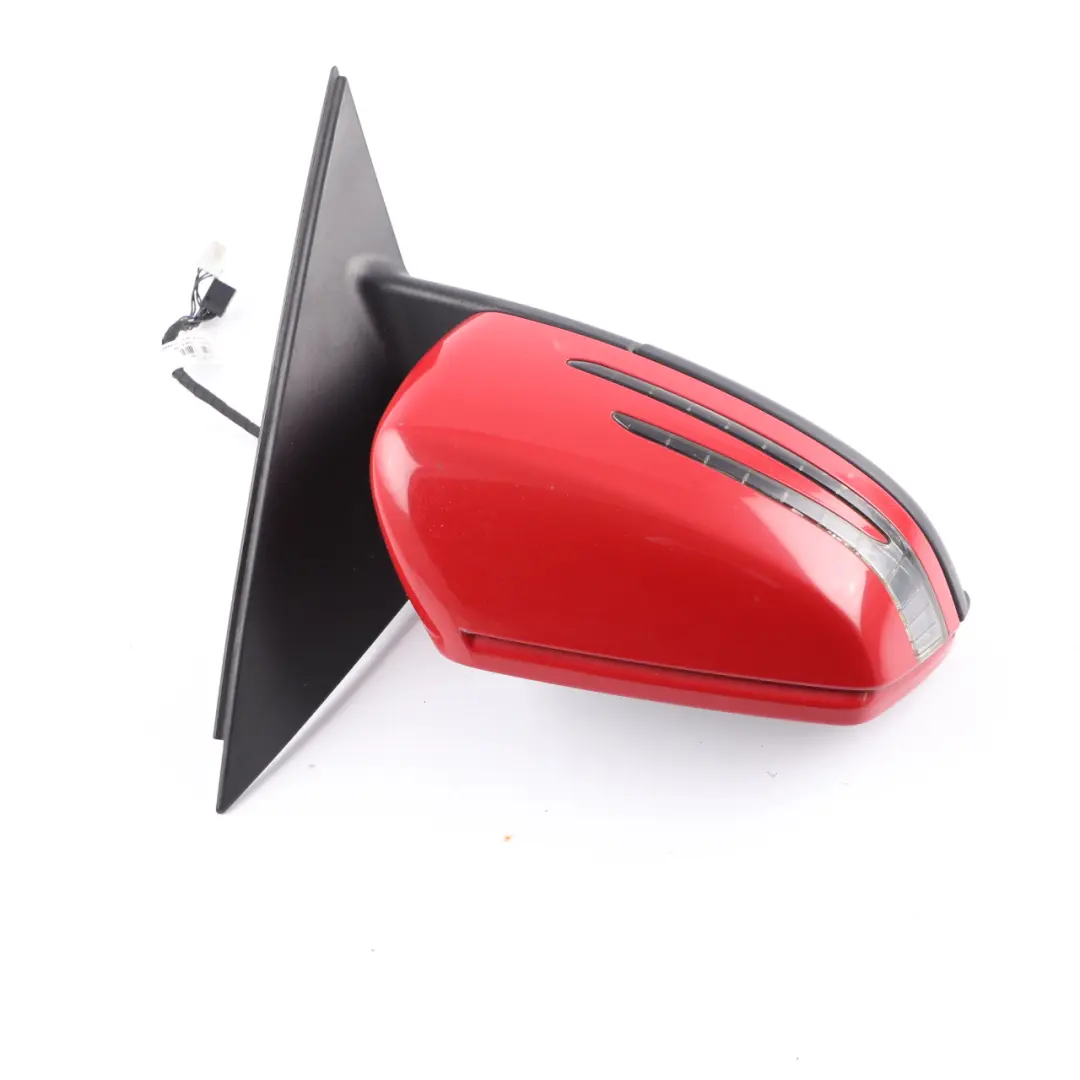 Mercedes W204 Wing Mirror Power Fold Door Right O/S Outside Fire Opal Red - 590