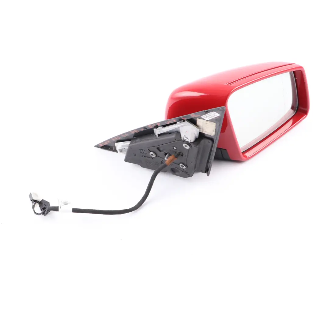 Mercedes W204 Wing Mirror Power Fold Door Right O/S Outside Fire Opal Red - 590