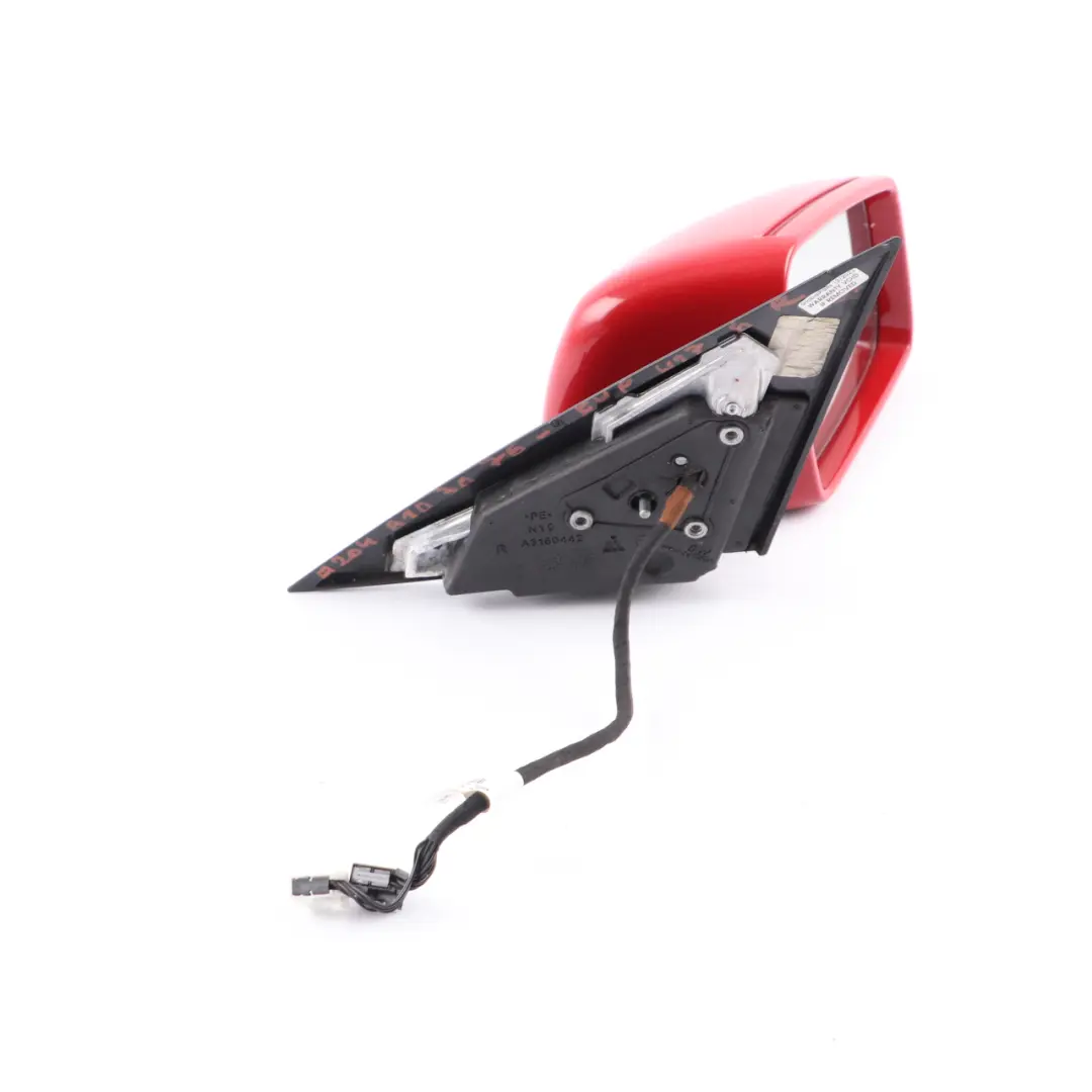 Mercedes W204 Wing Mirror Power Fold Door Right O/S Outside Fire Opal Red - 590