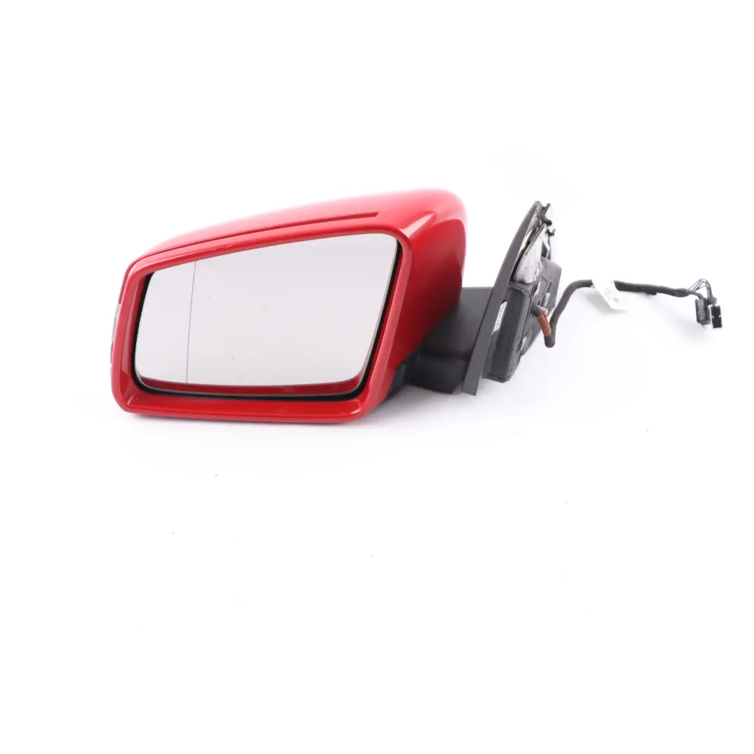 Mercedes W204 Wing Mirror Power Fold Door Left N/S Outside Fire Opal Red - 590