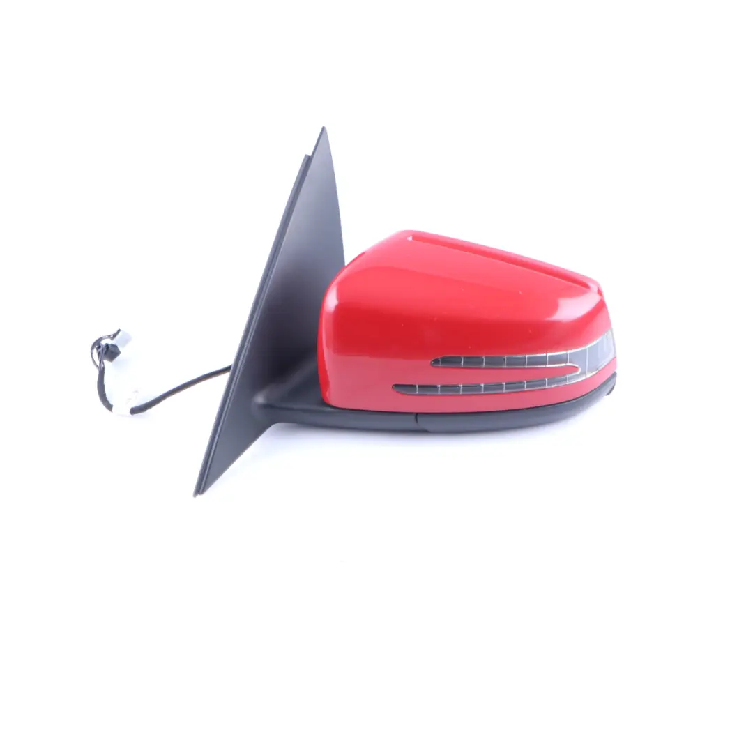 Mercedes W204 Wing Mirror Power Fold Door Left N/S Outside Fire Opal Red - 590