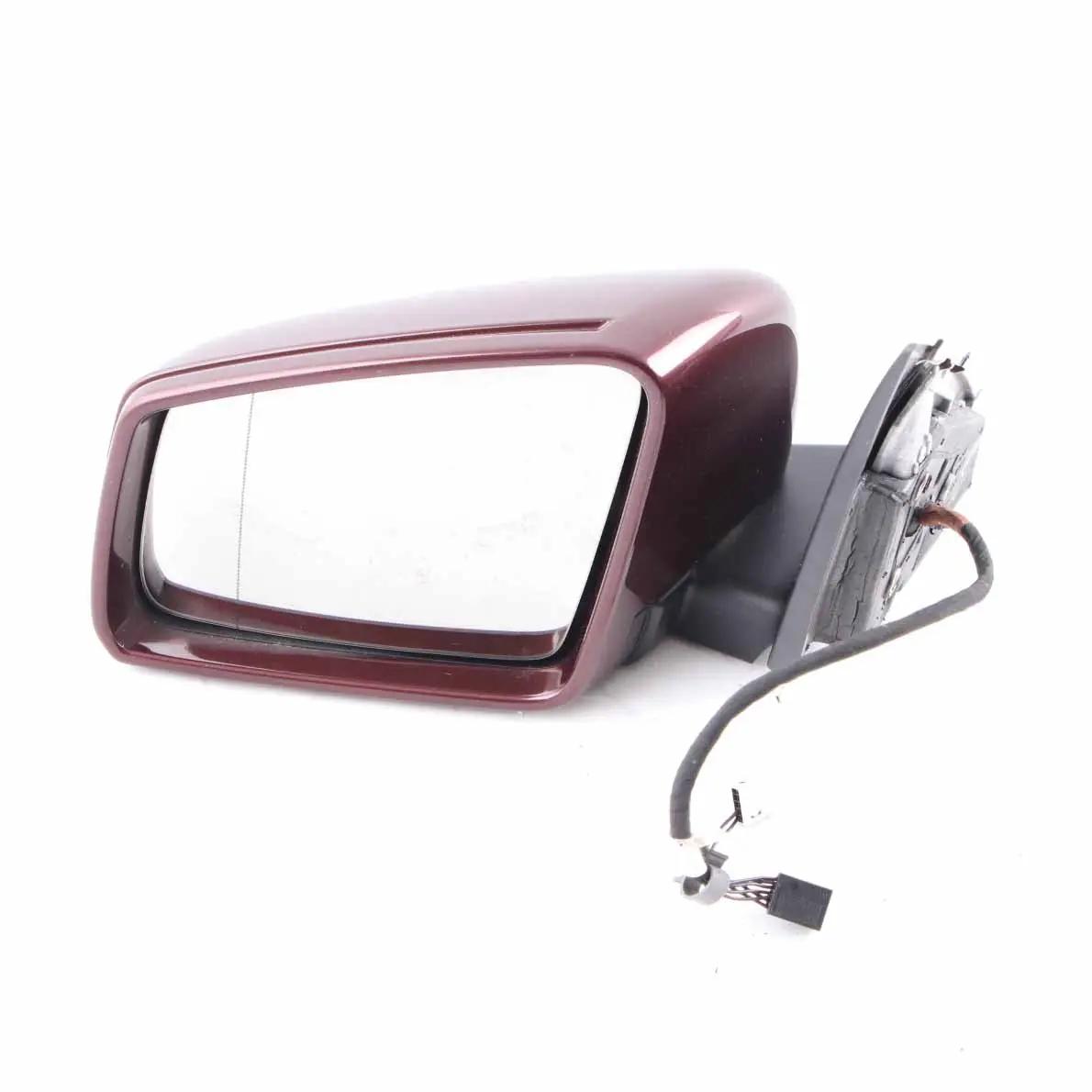 Mercedes W204 Wing Mirror Door Left N/S Power Fold Auto Dip Carneol Red - 544