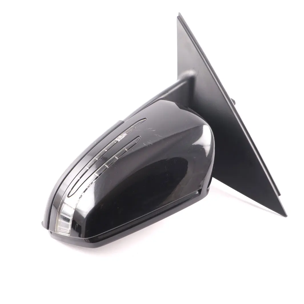 Mercedes W204 Wing Mirror Power Fold Auto Dip Door Left N/S Obsidian Black 197