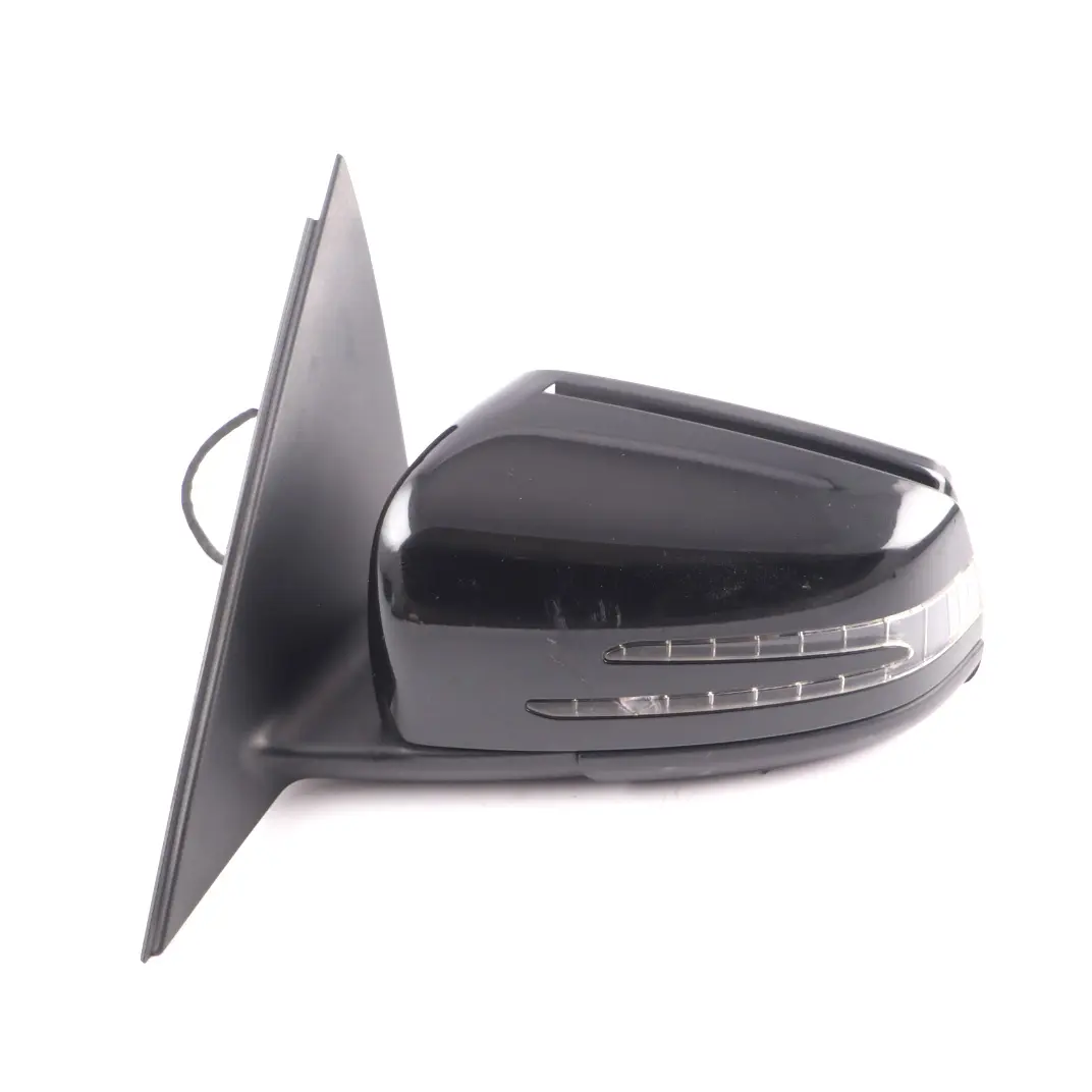 Mercedes W204 Wing Mirror Power Fold Auto Dip Door Left N/S Obsidian Black 197