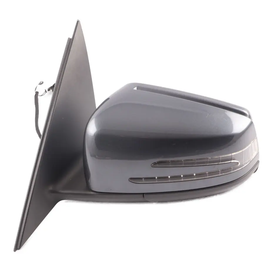 Mercedes W204 Wing Mirror Door Left N/S Power Fold Auto Dip Tenorite Grey - 755