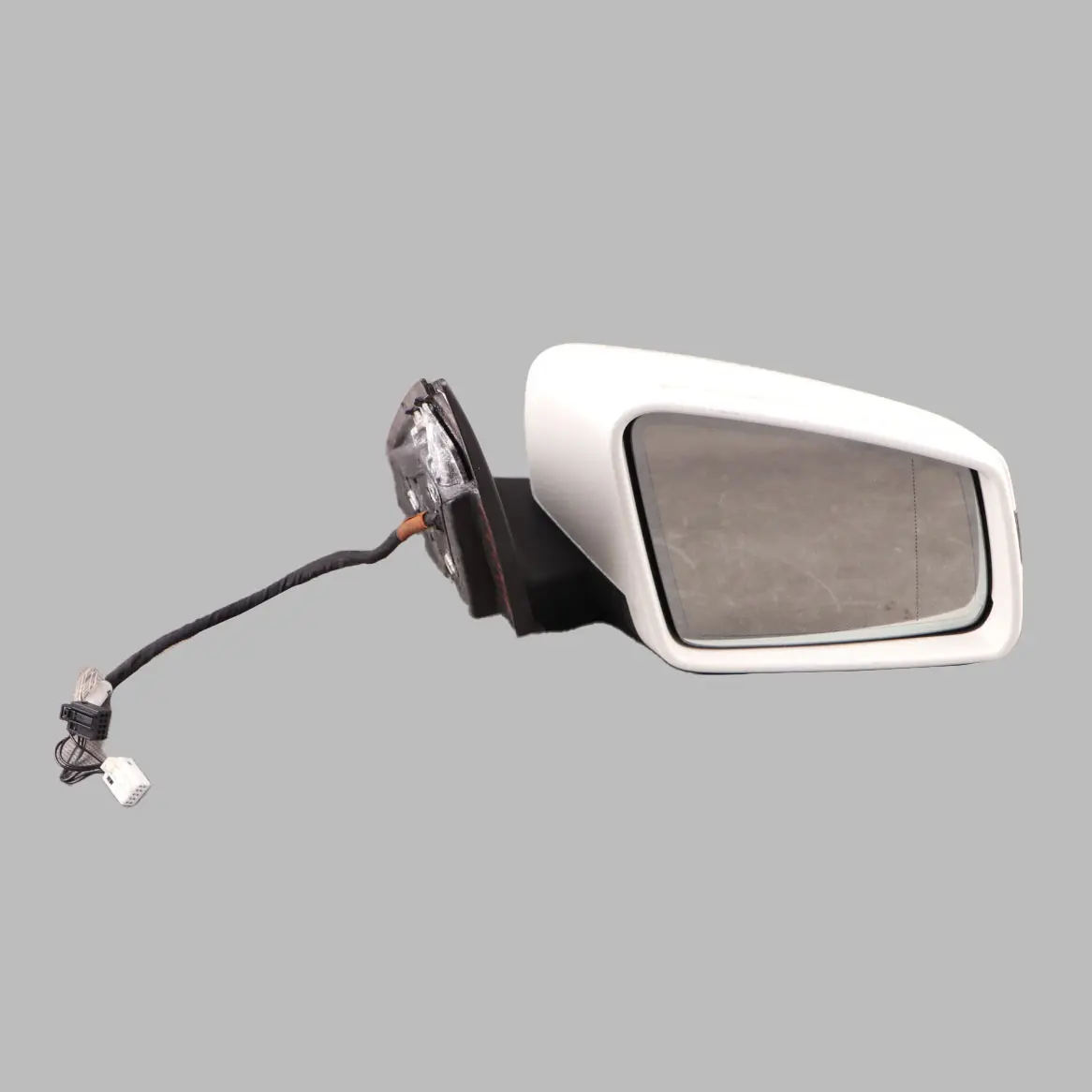 Mercedes W204 Wing Mirror Door Right O/S Power Fold Auto Dip Calcite White - 650