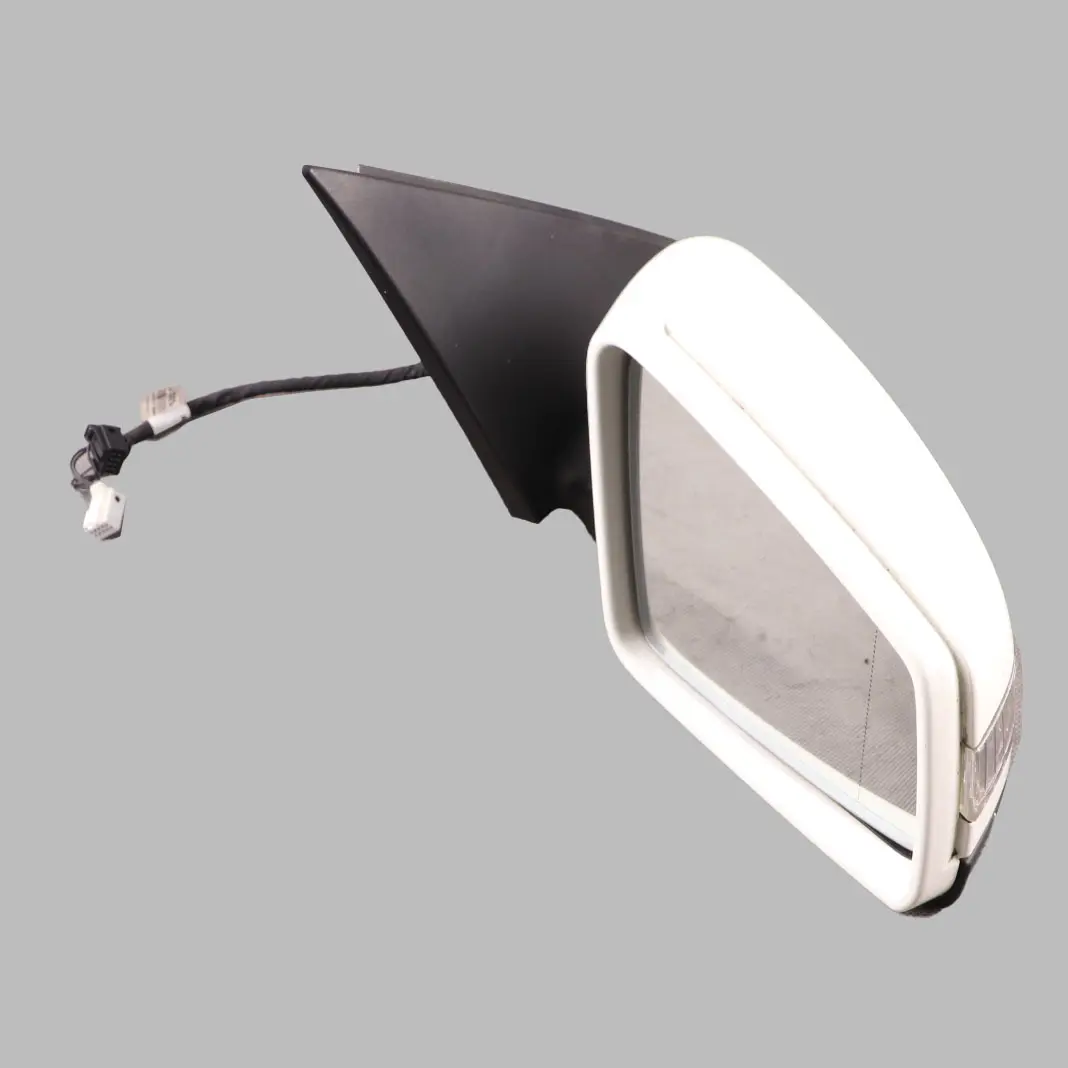 Mercedes W204 Wing Mirror Door Right O/S Power Fold Auto Dip Calcite White - 650